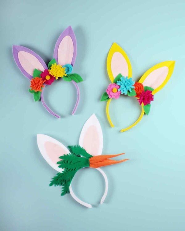 Tinker králičí uši - nápady a návody na velikonoční barevné králičí uši květiny