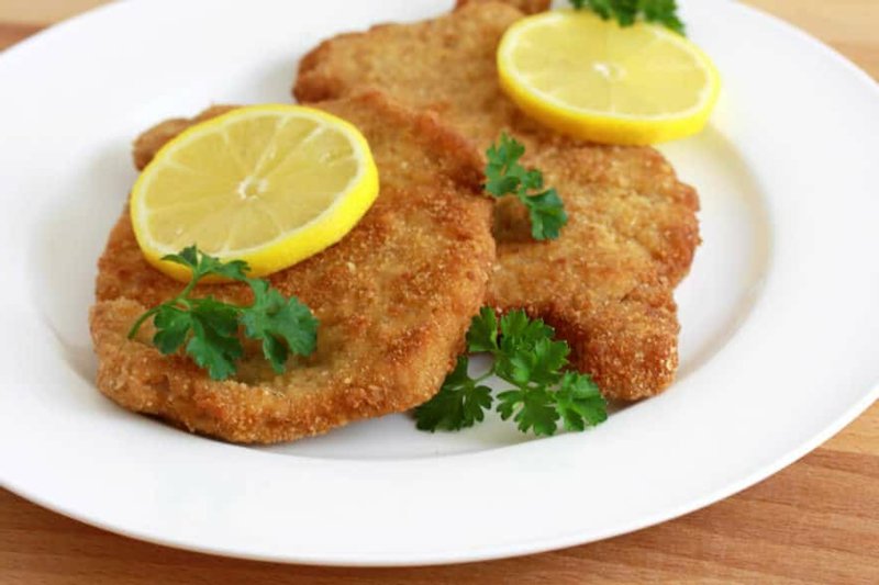 Schnitzel med sitron og persille