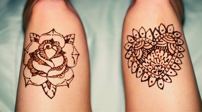 nápady na tetování hennou