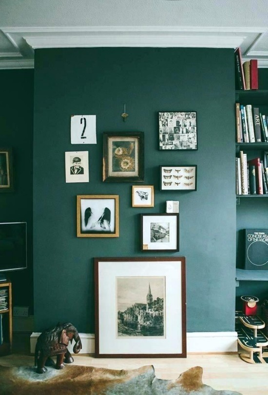 Er veggfargen mørkegrønn riktig for deg Designtips og ideer fotoveggbilde veggaksentramme