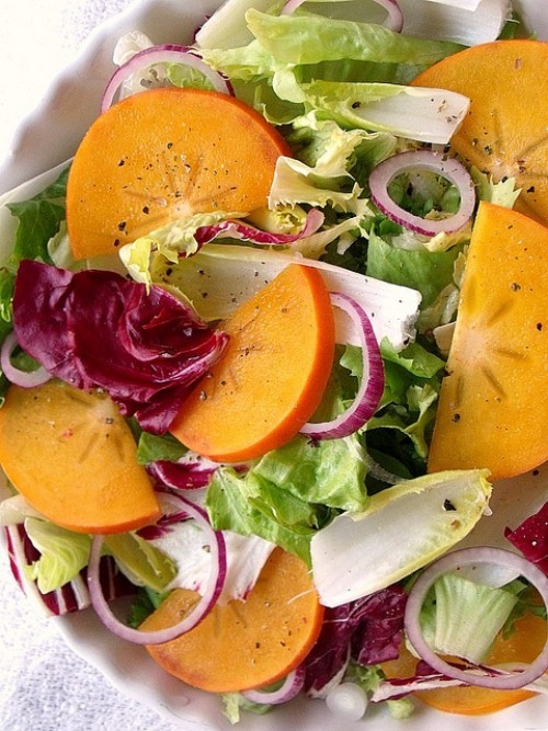 Persimmon fruktsalat grønn