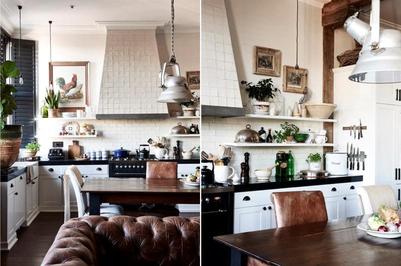Šalies ar Provanso stiliaus virtuvės dekoras
