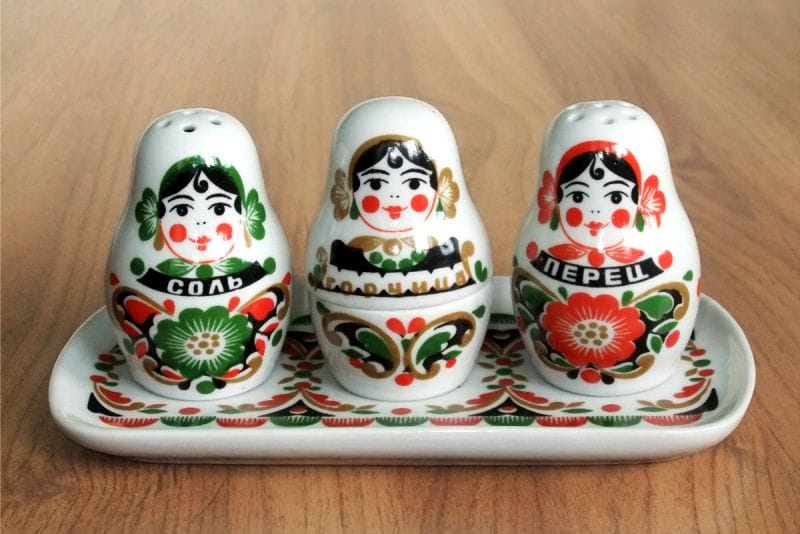 Rusijos kaimo stiliaus virtuvės dekoras