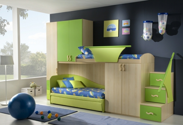 nápady na design dětského pokoje vybavení