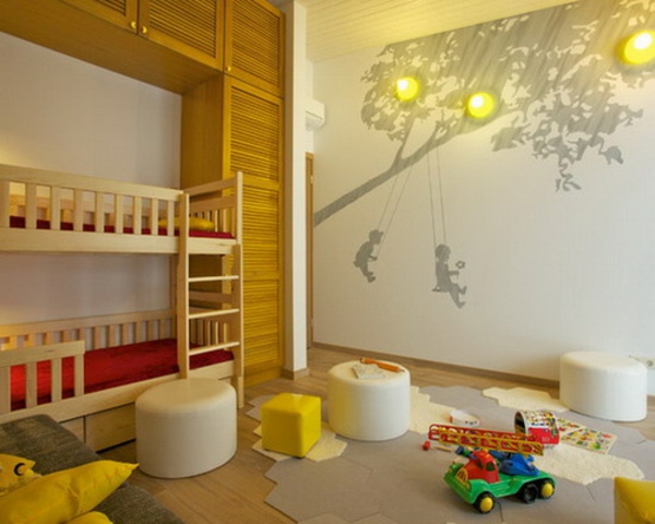 LED osvětlení stěn v dětském pokoji