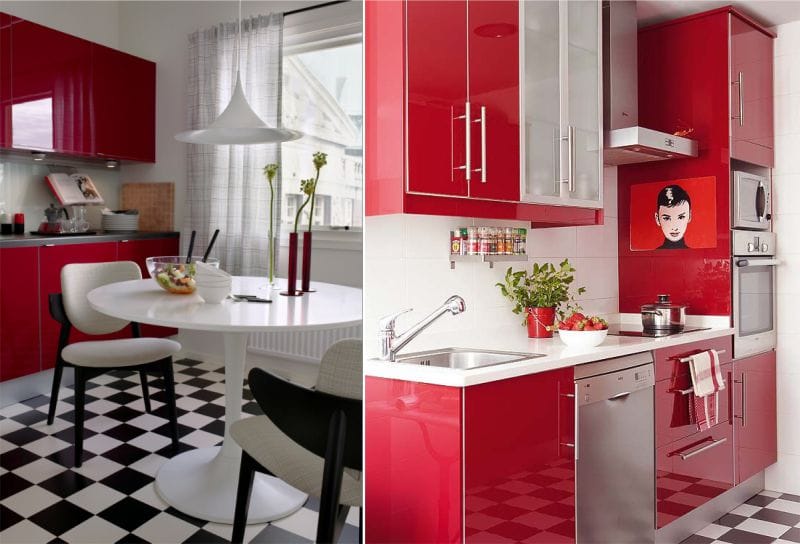Pop meno raudona virtuvė