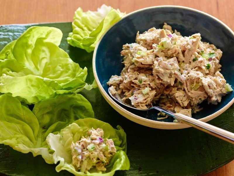 Ostfondueretter: Salat med tunfisk!