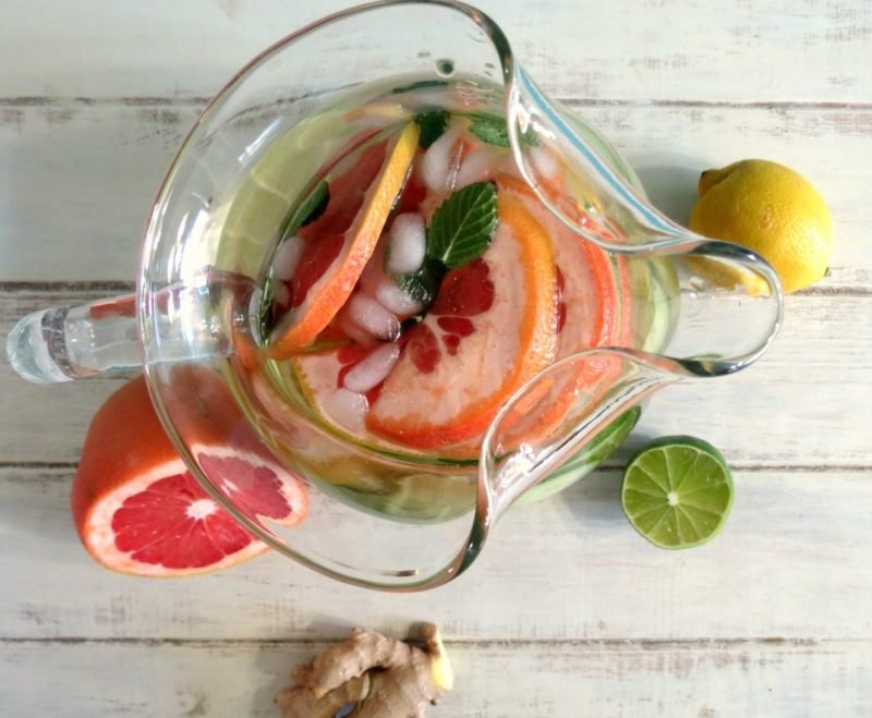 detoxikační voda z citrusových plodů
