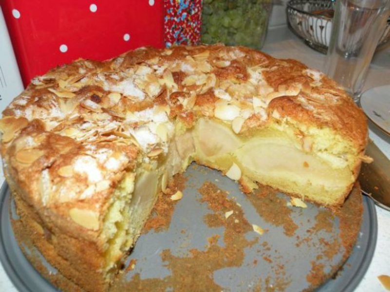 μηλόπιτα κέικ χωρίς ζάχαρη με συνταγή σιροπιού σφενδάμου