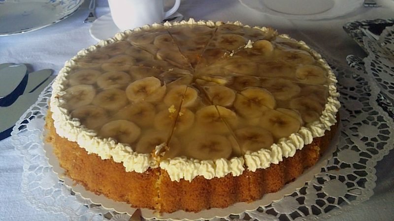 κρέμα μπανάνας κέικ χωρίς ζάχαρη