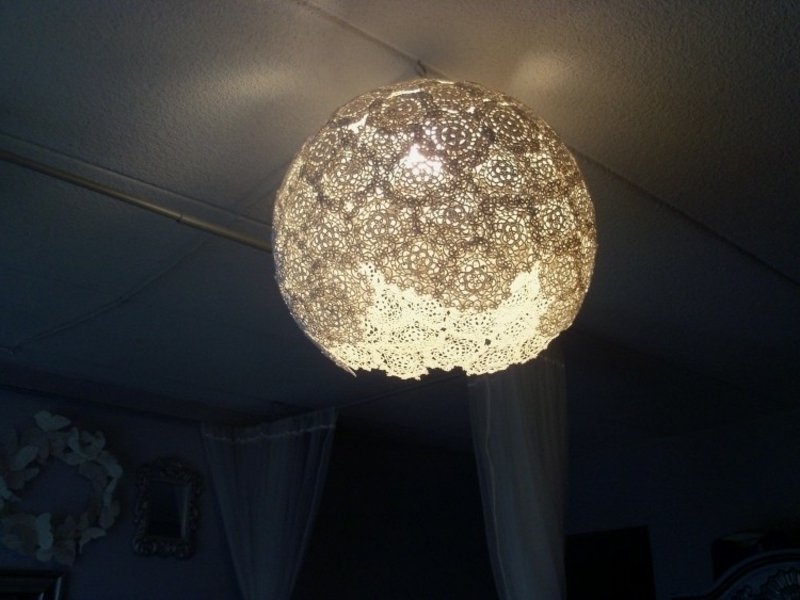 Lampa stínovací drátěná krajka nádherný vzhled