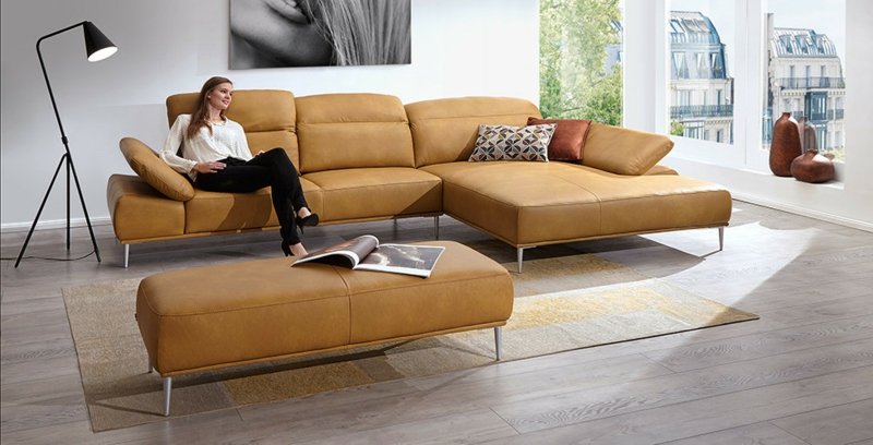 Skinn sofa komfortabelt stilig