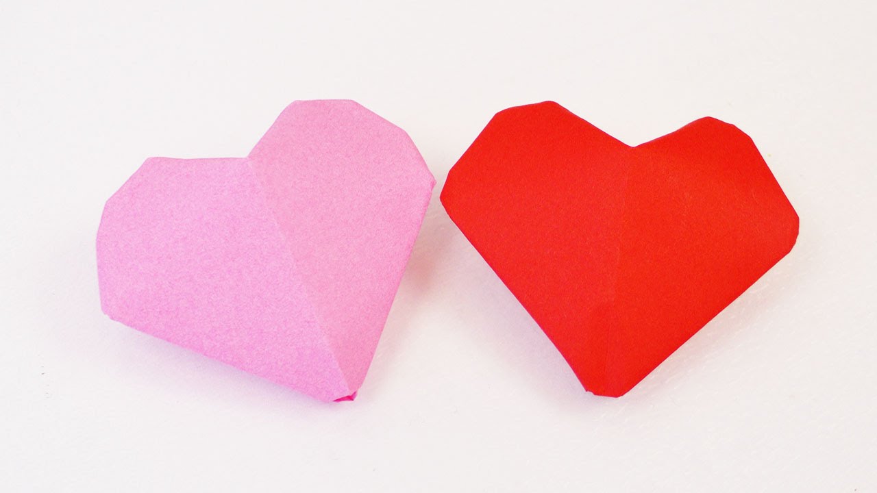 Origami hjerter DIY nydelig utseende