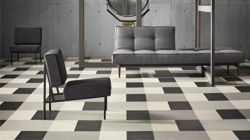 linoleum podlahy odstíny šedé