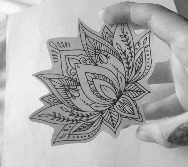 Tattoo lotus blomst mal vakker