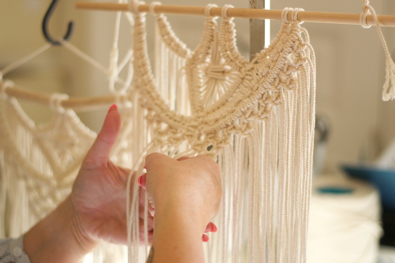 Gardin macrame