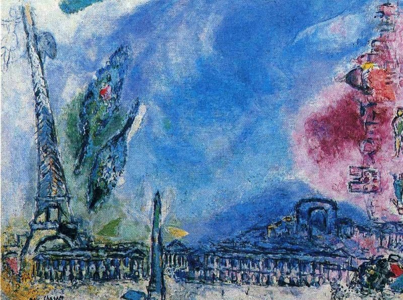 Marc Chagall jobber i Paris