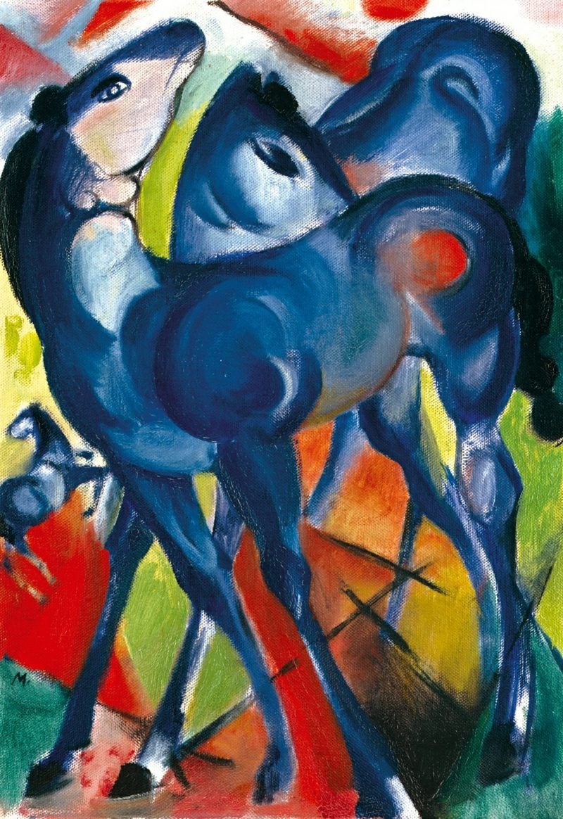 marc chagall de blå føllene