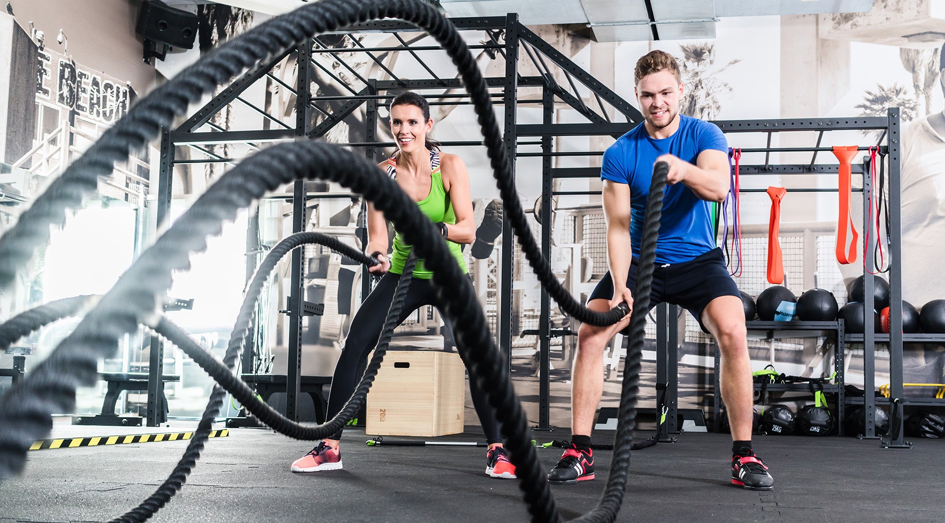 Crossfit tréninkové cvičení lano