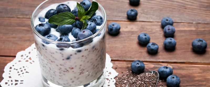 Připravte si borůvkové smoothie s chia semínky