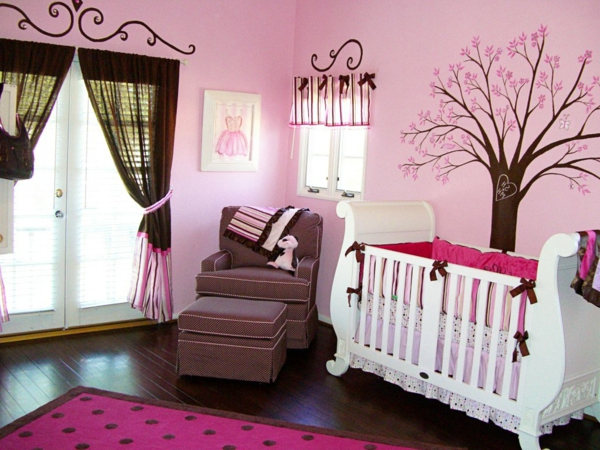 ideer moderne farger veggfarger rosa farge