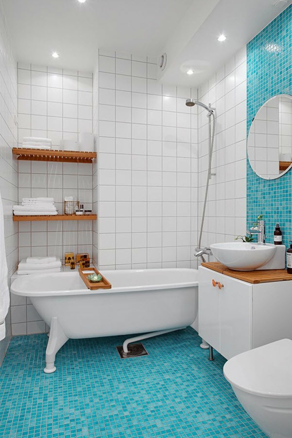 mozaikové dlaždice koupelna zelené akcenty přidat bílé obklady