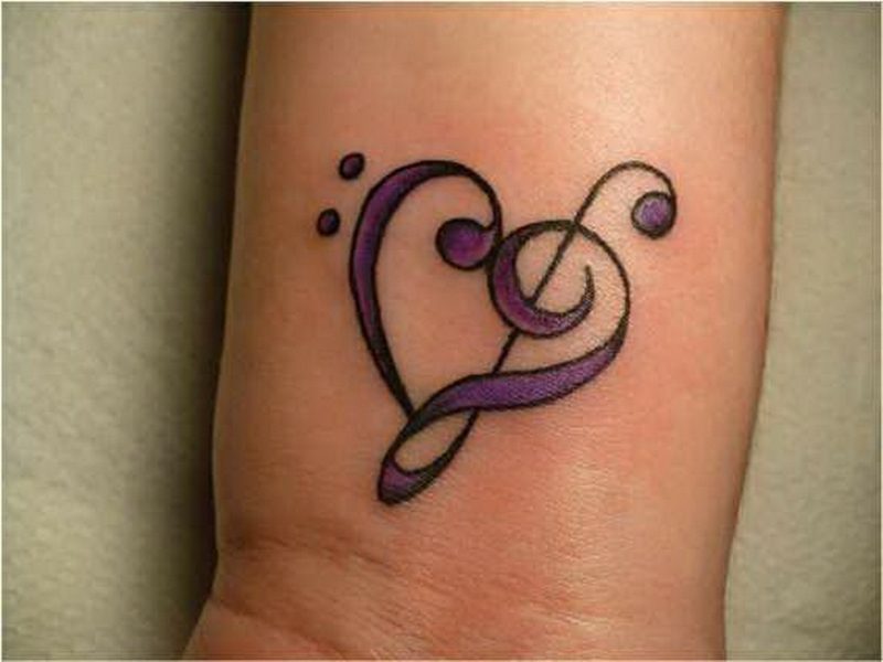 clef tattoo diskant clef bass hjerte