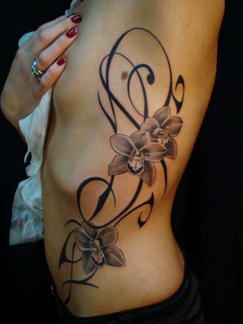 tetování orchidejí