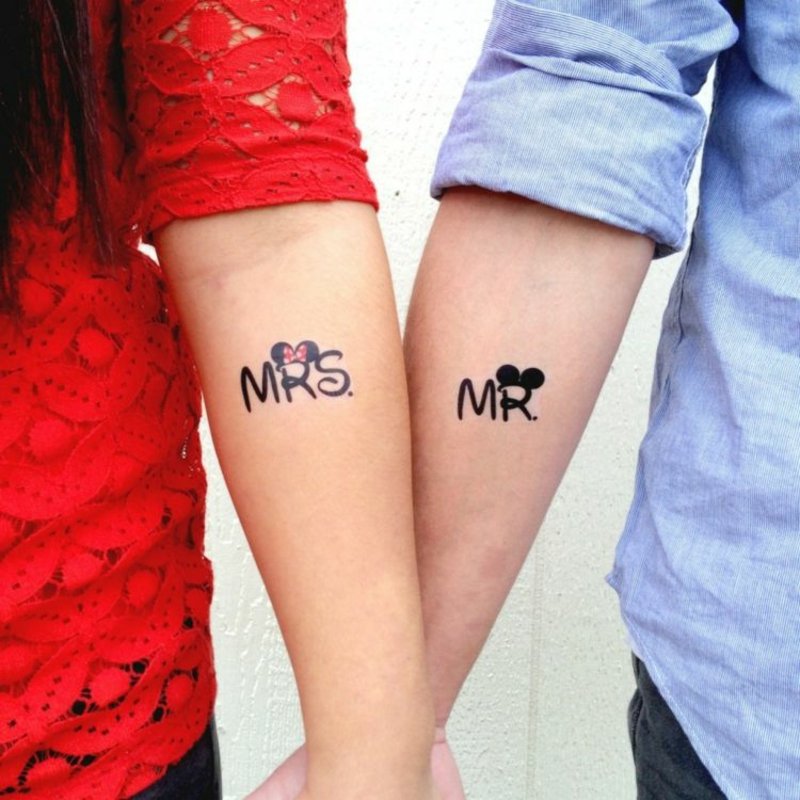 Partnerské tetování cool manželský pár