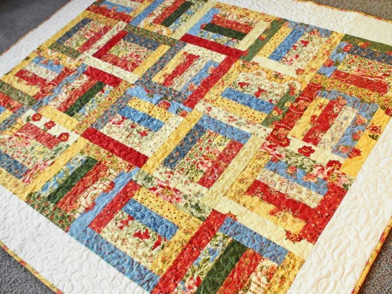 Patchwork quilt instruksjoner firkanter