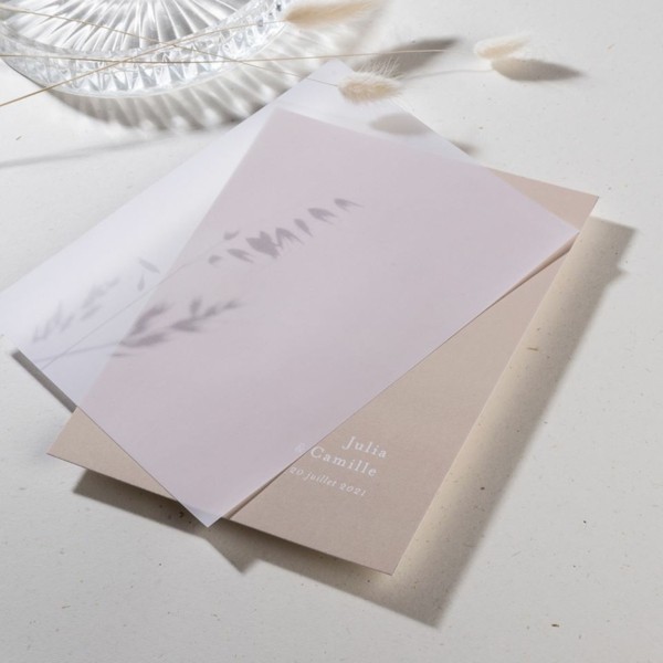 Προσκλητήρια γάμου με χαρτί ανίχνευσης Atelier Rosemood