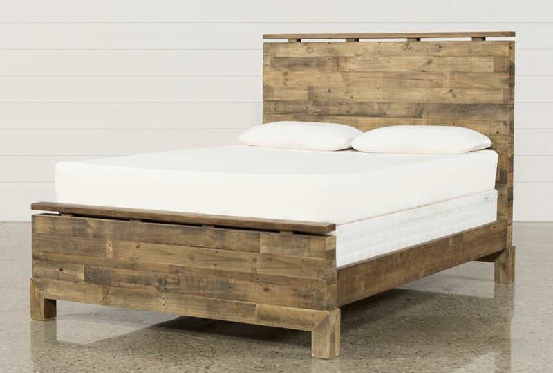 Γαλλικά κρεβάτια βασίλισσα μεγέθους ξύλο κλασικό σχέδιο