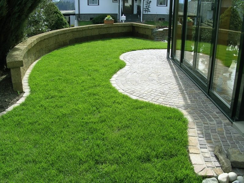 Skarifikovaný trávník s originálním designem