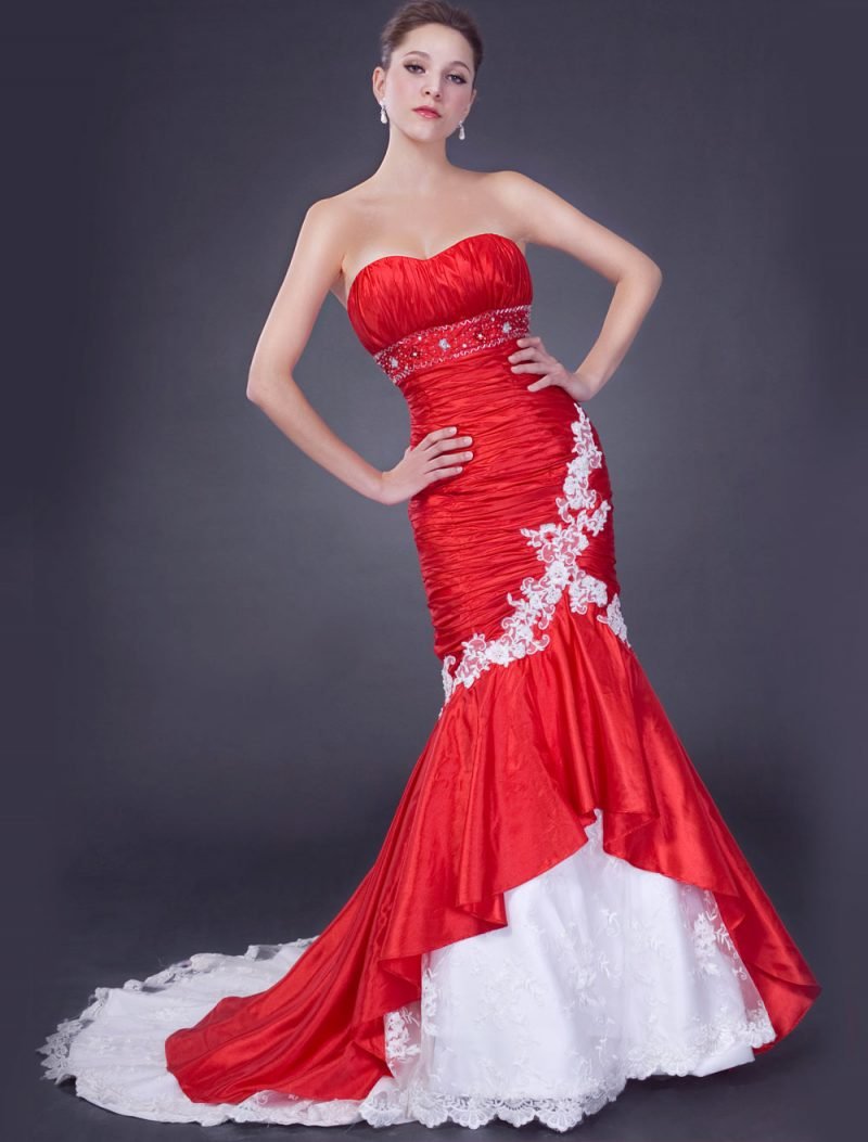 שמלות כלה אדומות DElo white