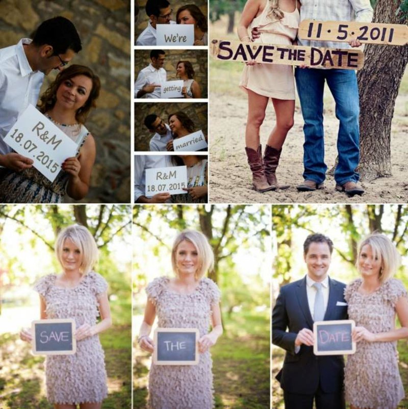 תמונות של רעיונות יצירתיים להכרזה על תאריך החתונה