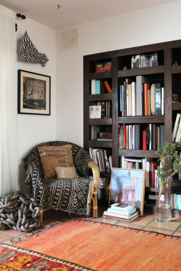 Δημιουργήστε βιβλία με ράφια με καναπέδες τέχνης στο σπίτι