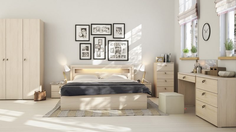 soverom design møbler ideer skandinavisk stil beige farger wabdgestaltung