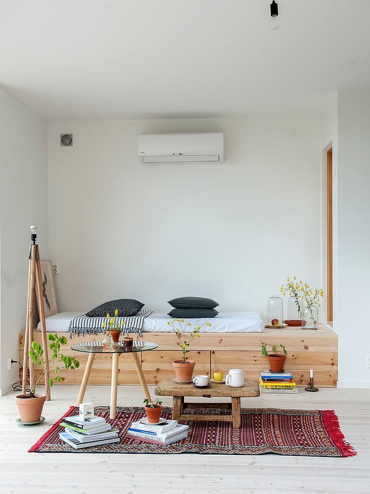 soverom design møbler ideer treseng minimalisme skandinavisk stil