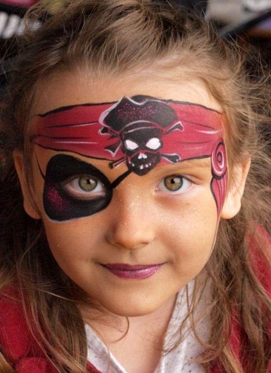 tipy na líčení karneval malování na obličej pirát