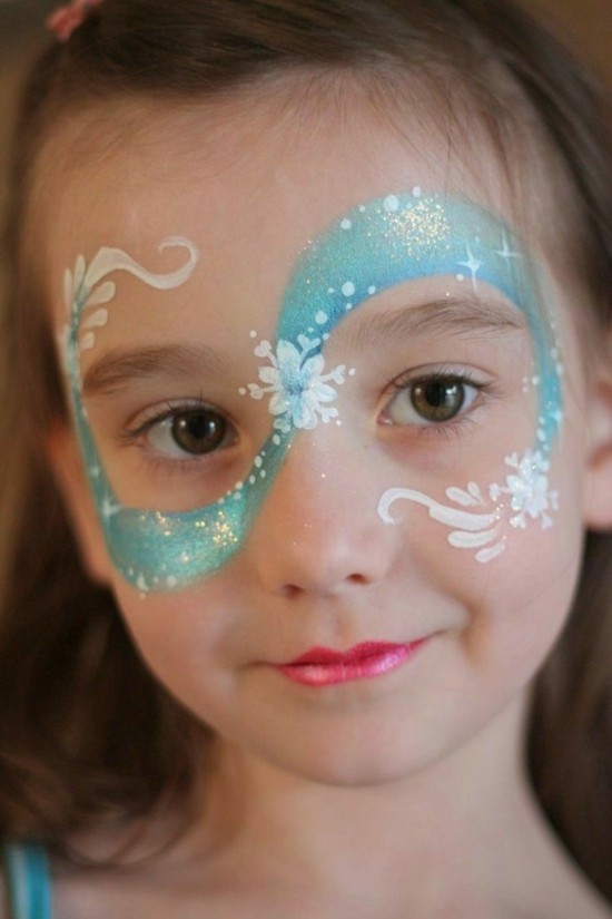 tipy na líčení ledové královny karnevalové malování na obličej
