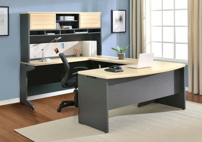 Organizační systém v kanceláři pracovní stoly nápady na stůl