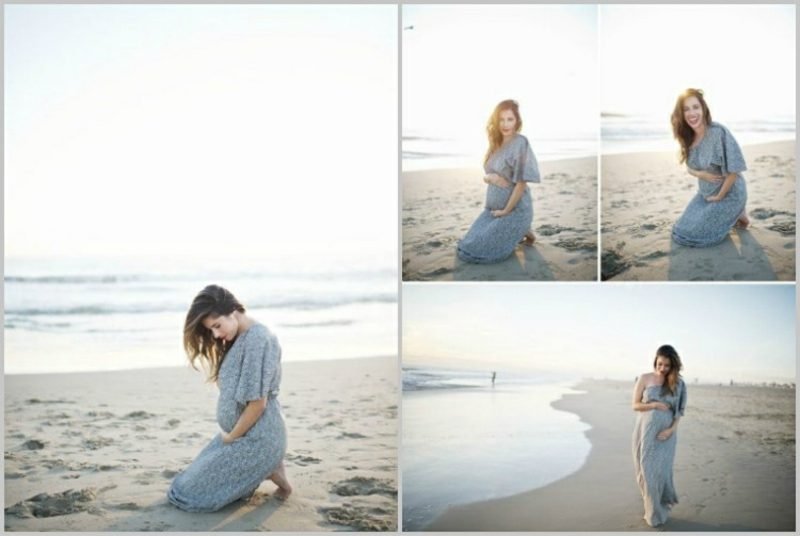 Fotografování těhotenství na pláži