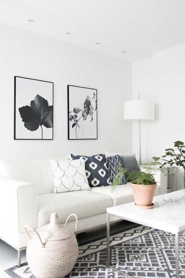 černobílý koberec velmi moderní design interiéru