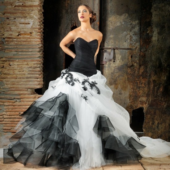 svatební nápady černé svatební šaty nápady svatebních šatů