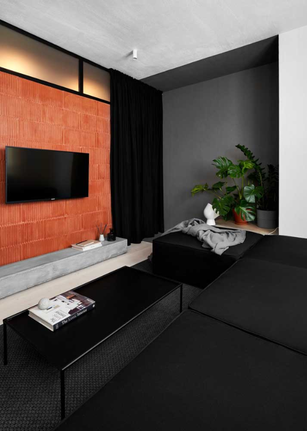 černá místnost skvělé nápady obývací pokoj