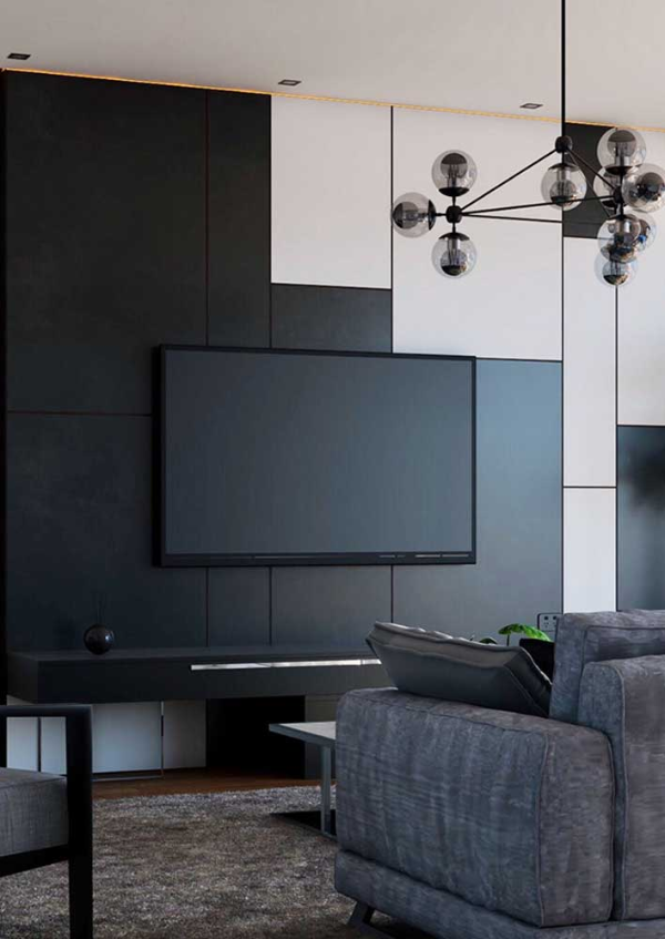 černá místnost skvělé nápady do obývacího pokoje