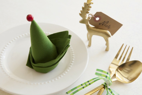 ubrousky vánoční vráska klobouk skřítek vtipné dekorace vánoční dekorace na stůl