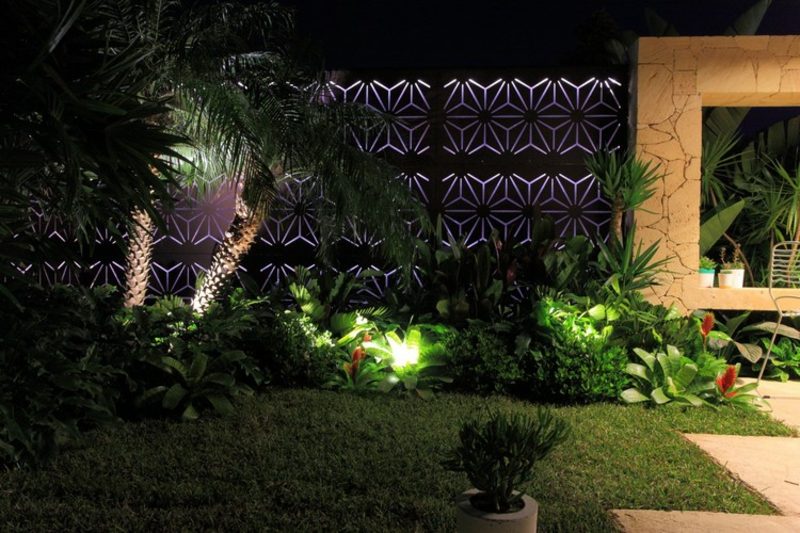 Ενσωματωμένος φωτισμός φράχτη κήπου από ανοξείδωτο ατσάλι