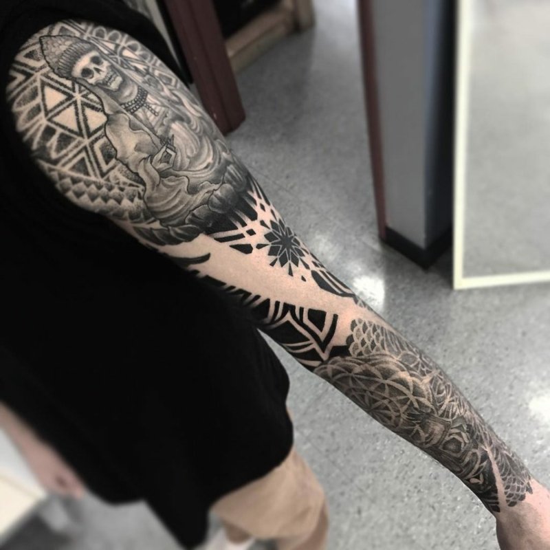Tribal Tattoo Full Sleeve velmi detailní