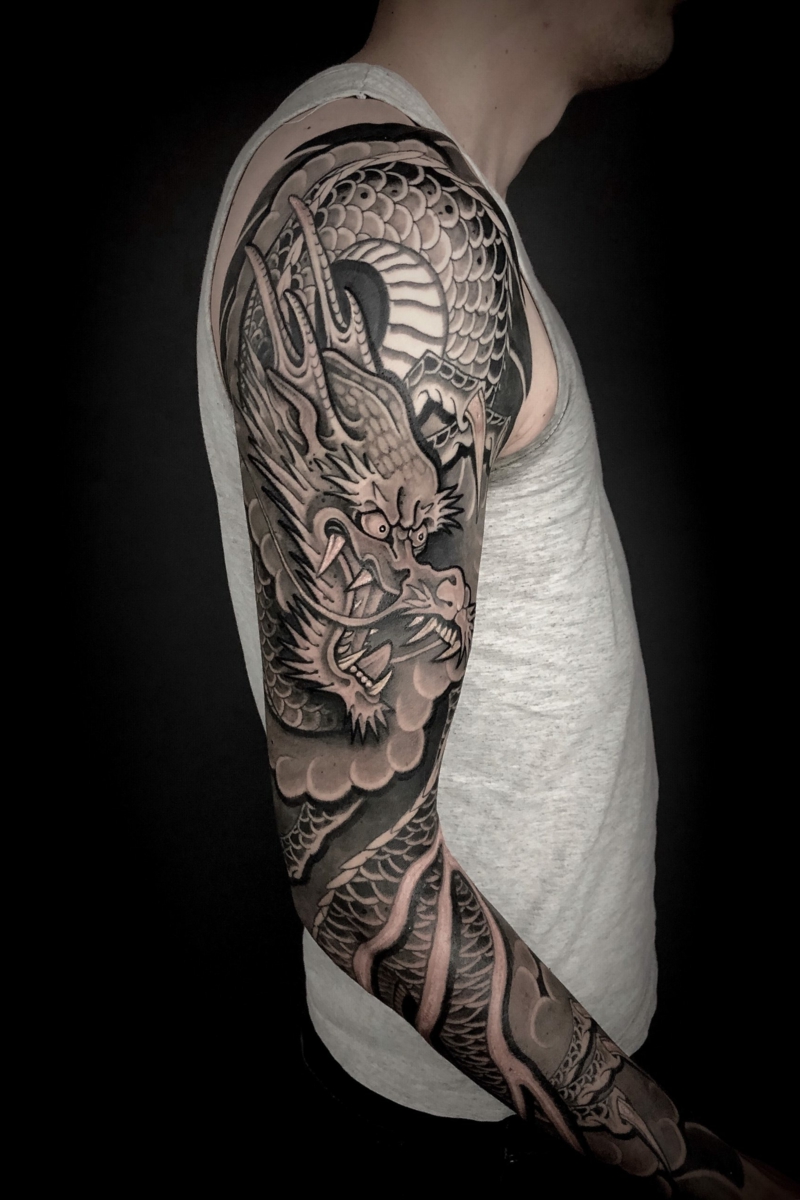 Mužské tetování draka